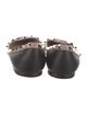 Valentino Rockstud Accents Leather Ballet Flats