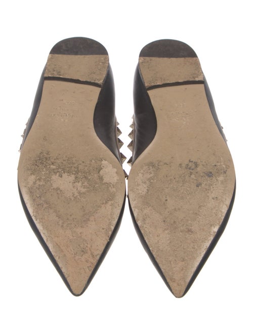 Valentino Rockstud Accents Leather Ballet Flats