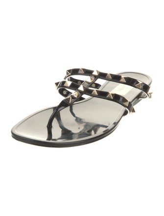 Valentino Rockstud Accents Rubber Sandals