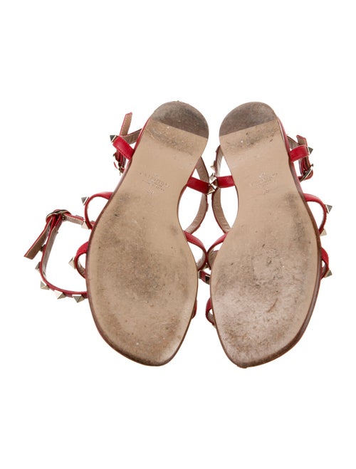 Valentino Rockstud Accents Leather Gladiator Sandals