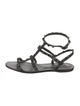Valentino Rockstud Accents Leather Gladiator Sandals