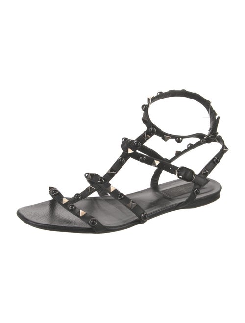 Valentino Rockstud Accents Leather Gladiator Sandals