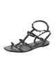 Valentino Rockstud Accents Leather Gladiator Sandals