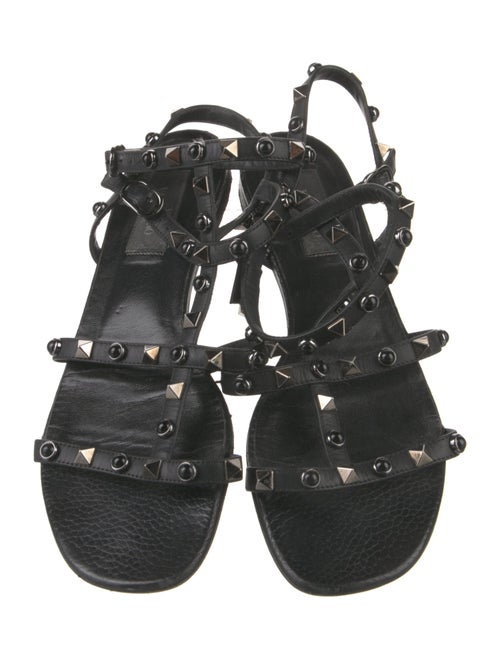Valentino Rockstud Accents Leather Gladiator Sandals