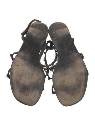 Valentino Rockstud Accents Leather Gladiator Sandals