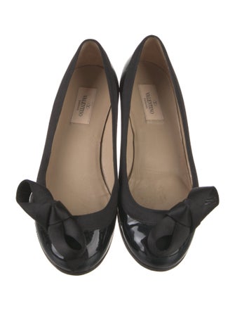 Valentino Rockstud Accents Patent Leather Flats