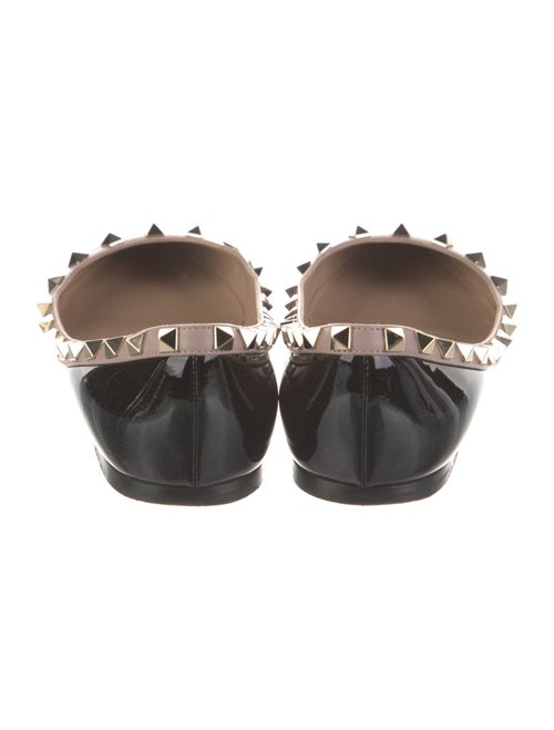 Valentino Rockstud Accents Patent Leather Ballet Flats