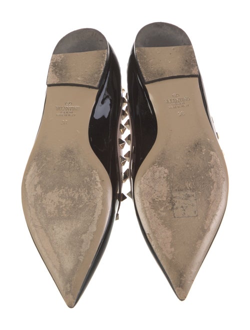 Valentino Rockstud Accents Patent Leather Ballet Flats