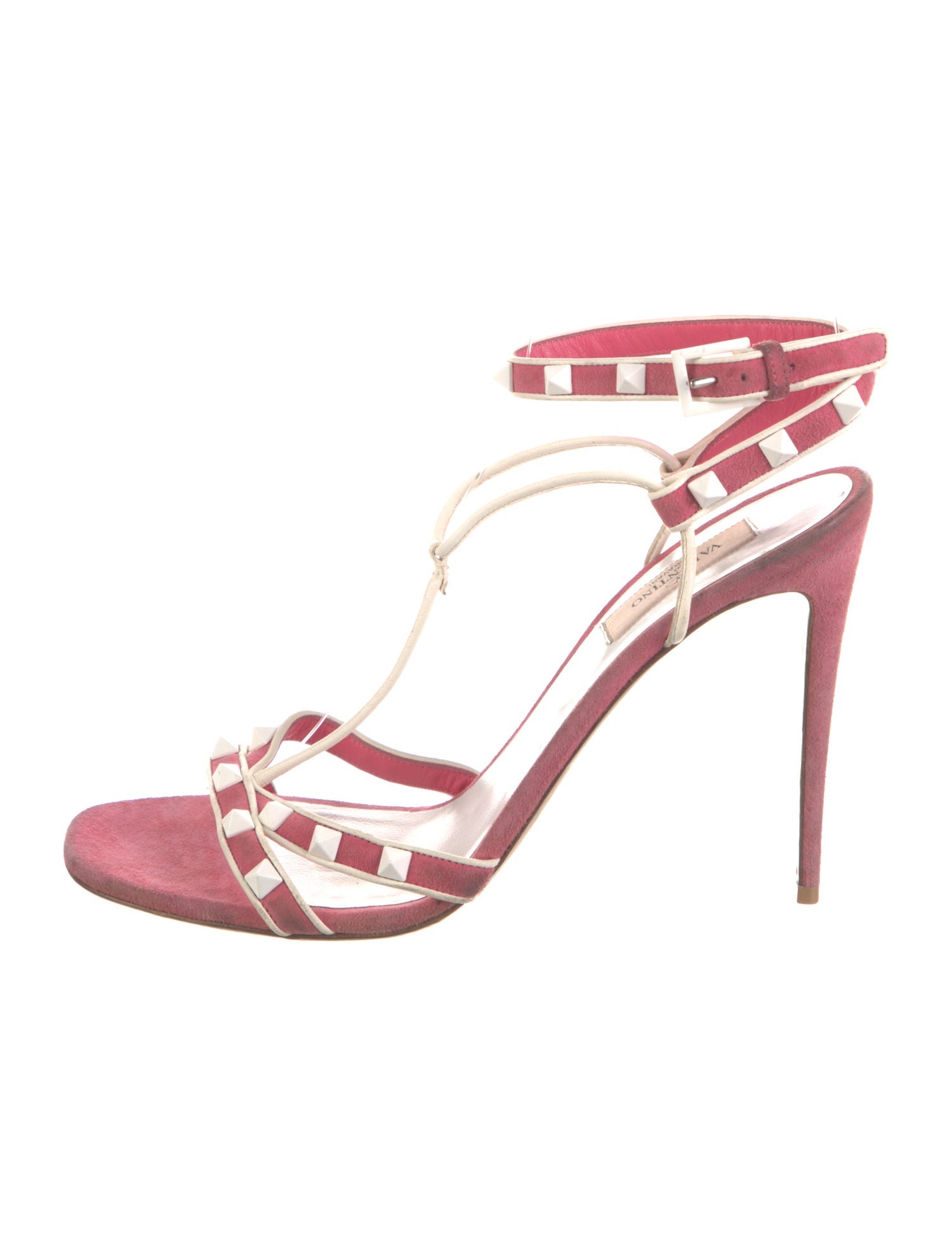 Valentino Rockstud Accents Suede Sandals