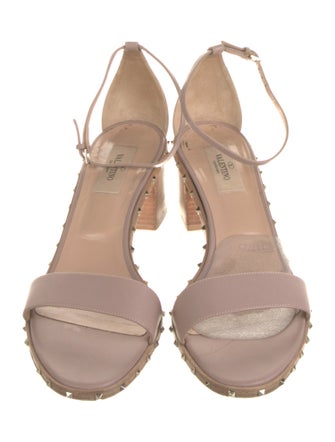 Valentino Rockstud Accents Leather Sandals