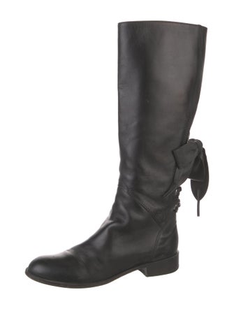 Valentino Leather Riding Boots
