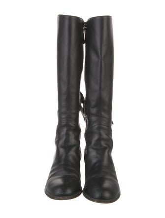 Valentino Leather Riding Boots