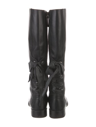 Valentino Leather Riding Boots
