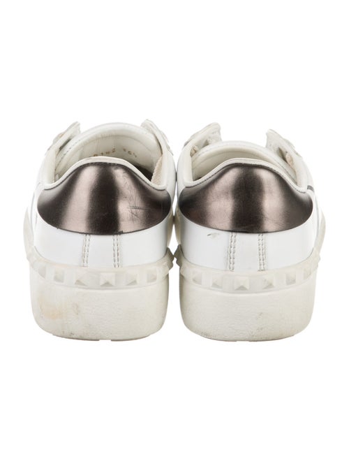 Valentino Rockstud Accents Leather Sneakers
