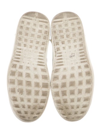 Valentino Rockstud Accents Leather Sneakers