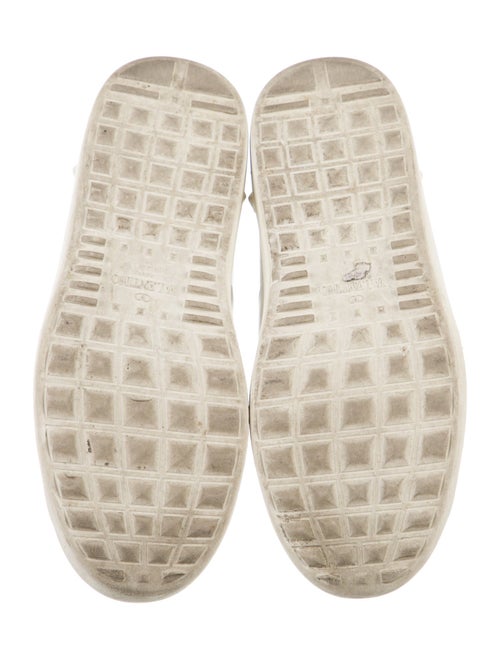 Valentino Rockstud Accents Leather Sneakers