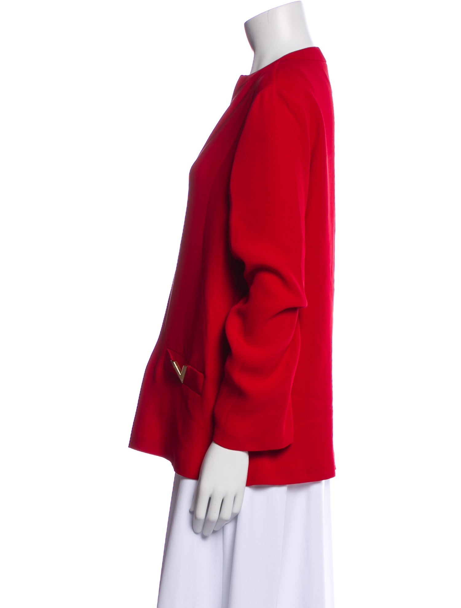 Valentino Silk V-Neck Blouse