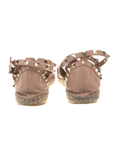 Valentino Rockstud Accents Leather Espadrilles