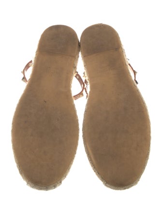 Valentino Rockstud Accents Leather Espadrilles