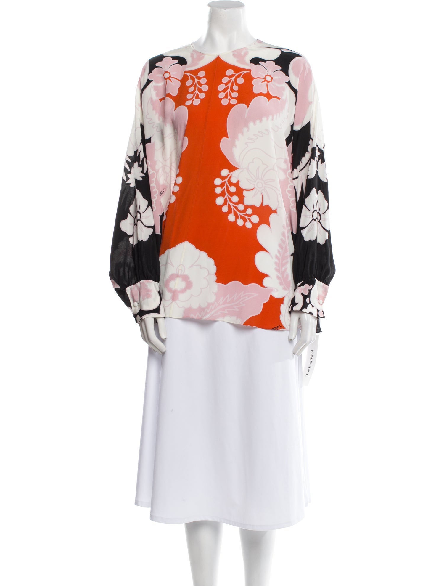 Valentino Silk Floral Print Blouse