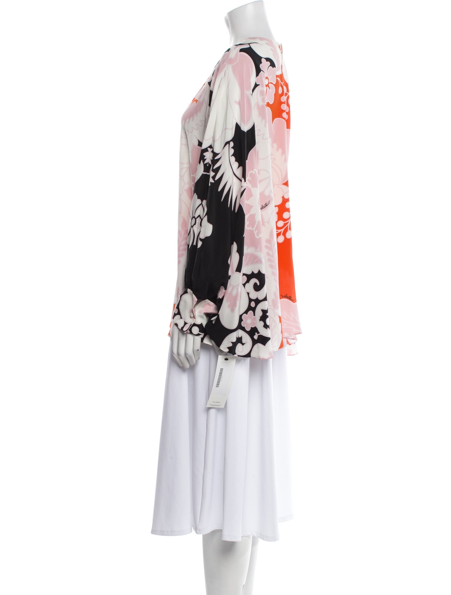 Valentino Silk Floral Print Blouse