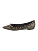 Valentino Rockstud Accents Snakeskin Flats
