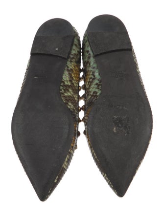 Valentino Rockstud Accents Snakeskin Flats