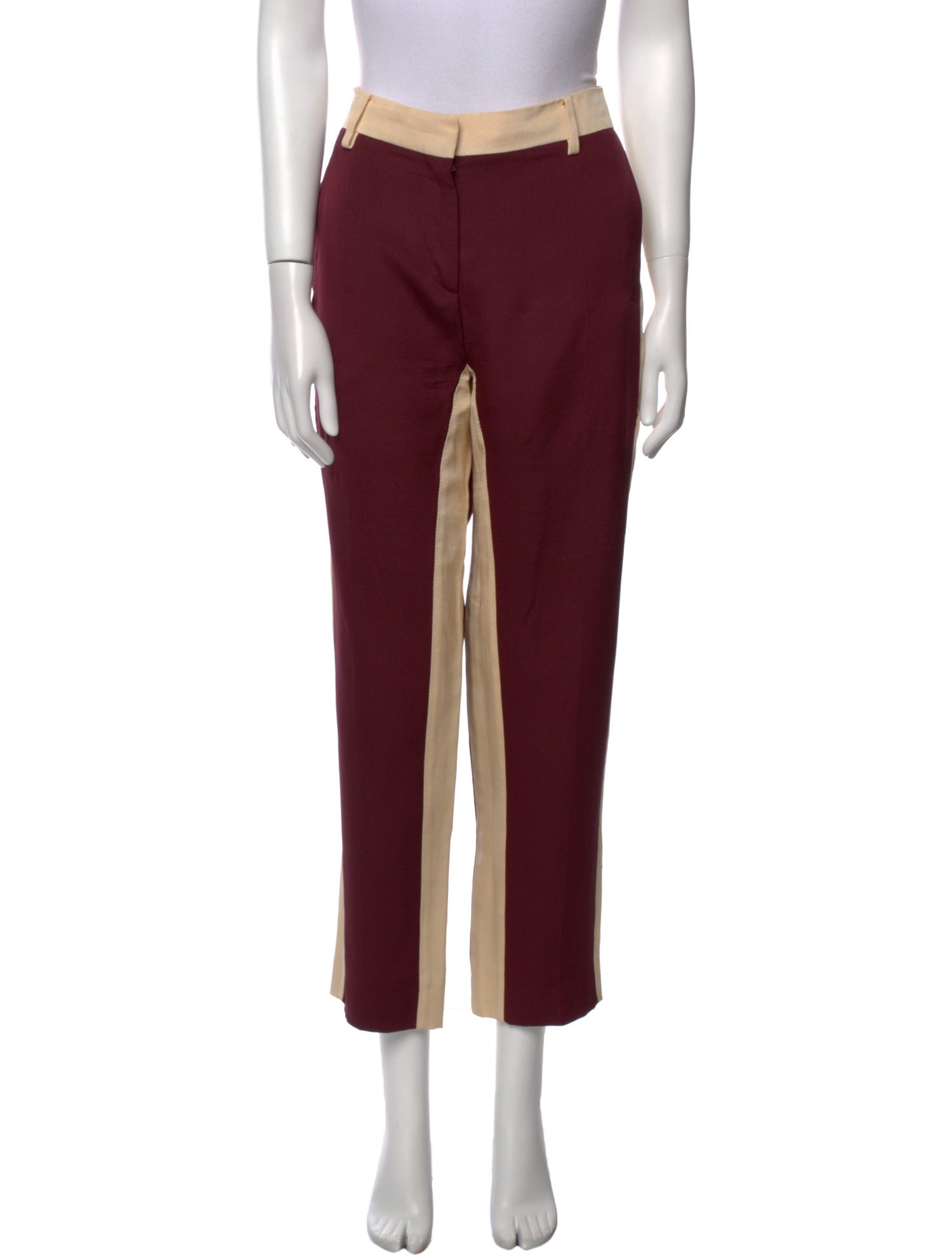 Valentino Colorblock Pattern Straight Leg Pants