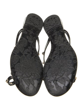 Valentino Rockstud Accents Rubber Slides