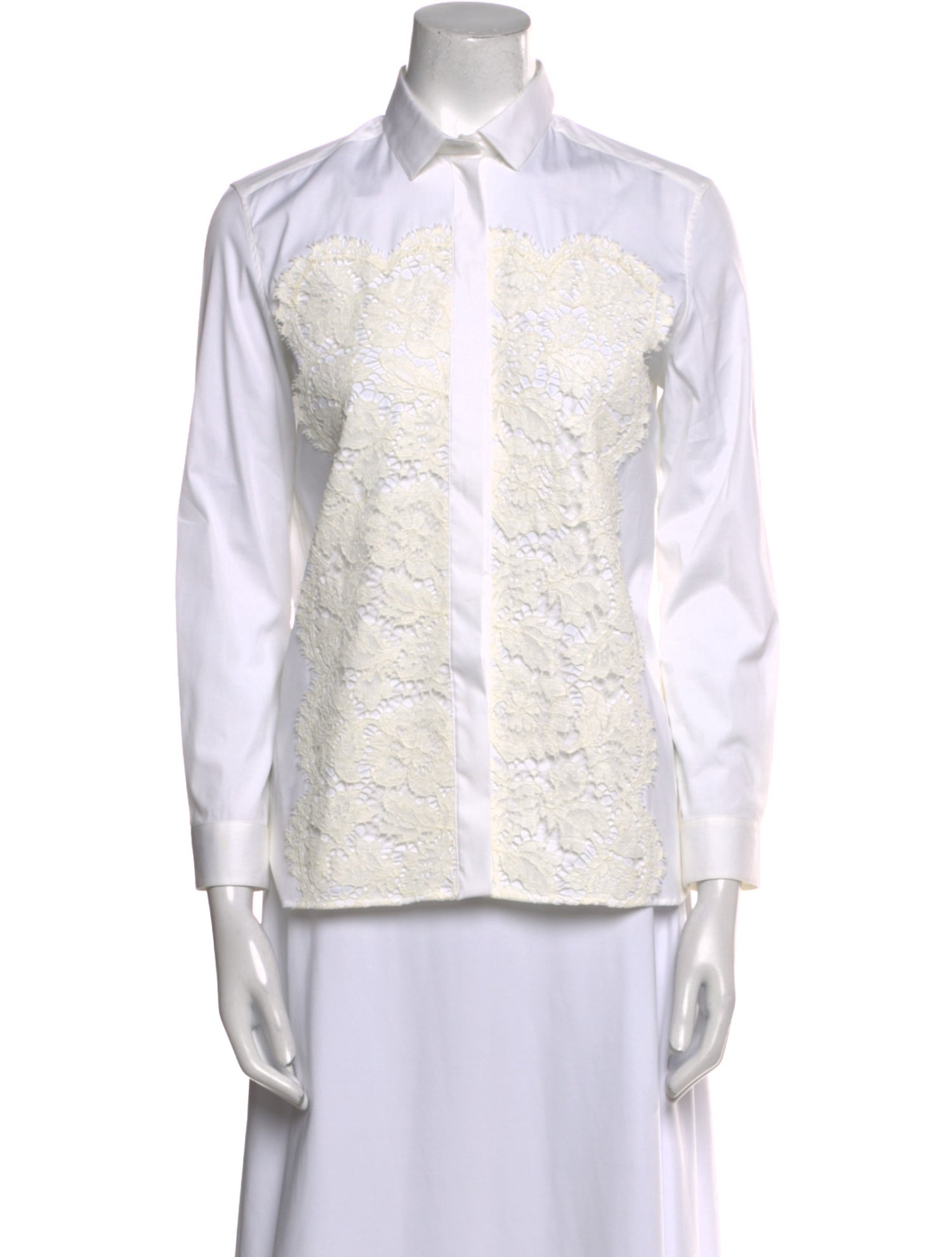 Valentino Three-Quarter Sleeve Button-Up Top