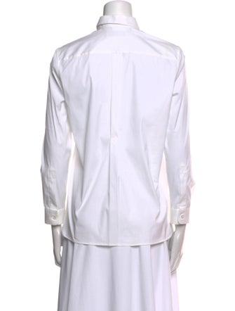 Valentino Three-Quarter Sleeve Button-Up Top