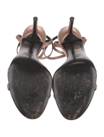 Valentino Satin Crystal Embellishments Sandals