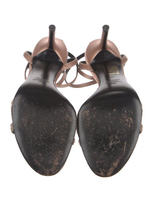 Valentino Satin Crystal Embellishments Sandals