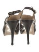 Valentino Leather Cutout Accent Slingback Pumps