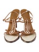 Valentino Leather T-Strap Sandals