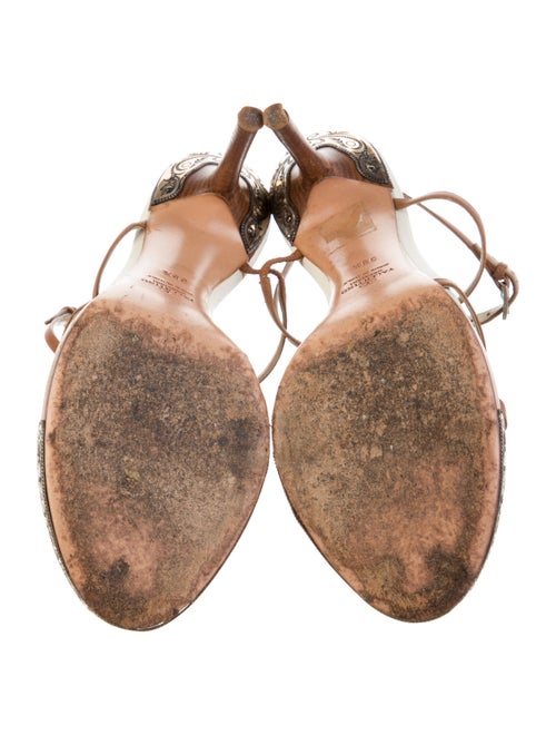 Valentino Leather T-Strap Sandals