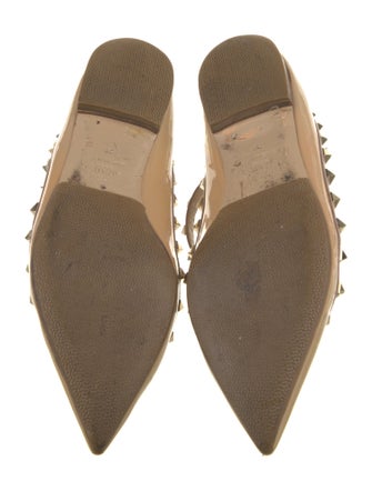 Valentino Rockstud Accents Patent Leather Ballet Flats