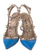 Valentino Rockstud Accents Leather T-Strap Pumps