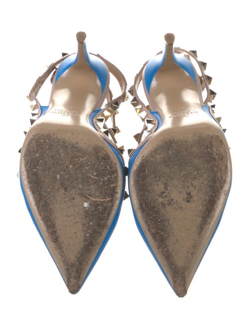 Valentino Rockstud Accents Leather T-Strap Pumps