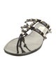 Valentino Rockstud Accents Rubber Slingback Sandals