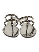 Valentino Rockstud Accents Rubber Slingback Sandals