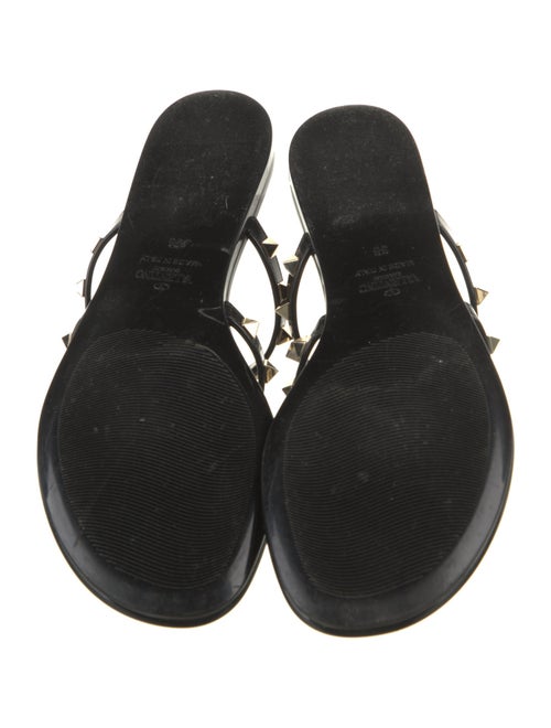 Valentino Rockstud Accents Rubber Slingback Sandals