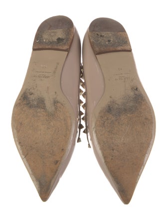 Valentino Rockstud Accents Patent Leather Ballet Flats