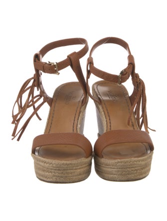 Valentino Rockstud Accents Leather Espadrilles