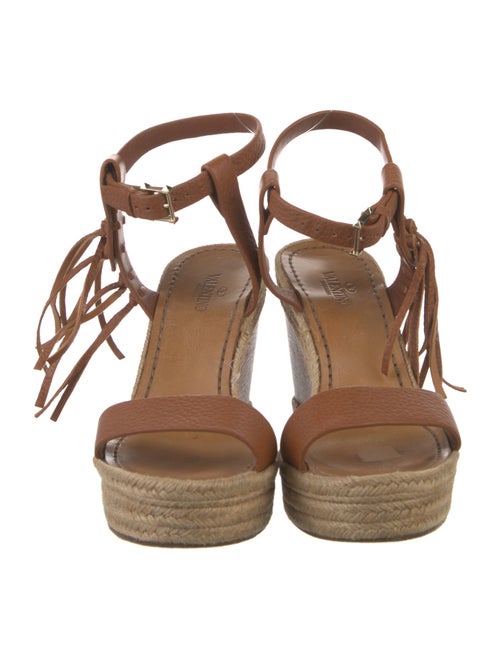 Valentino Rockstud Accents Leather Espadrilles