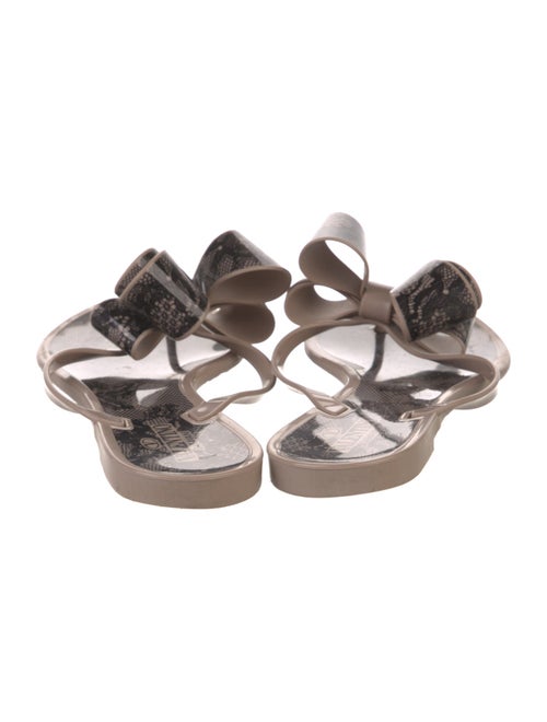 Valentino Rubber Bow Accents Slides