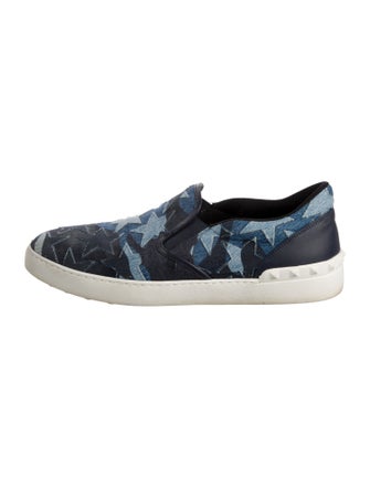 Valentino Denim Patterned Sneakers