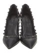 Valentino Rockstud Accents Leather Pumps