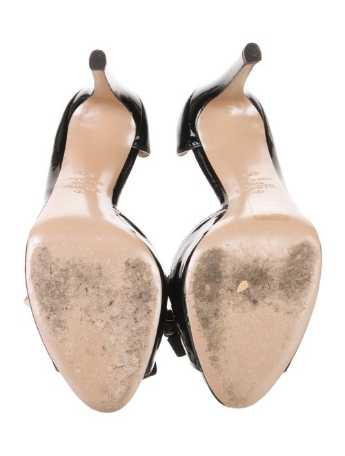 Valentino Vara Bow Accent Patent Leather D'Orsay Pumps