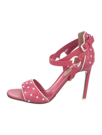 Valentino Quilted Pattern Leather Sandals
